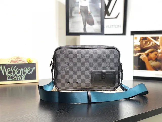 Louis Vuitton Black Gray Damier Graphite Monogram Canvas Rectangular Structured Silhouette Messenger Bag 9