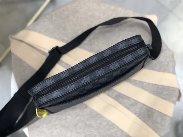 Louis Vuitton Black Gray Damier Graphite Monogram Canvas Rectangular Structured Silhouette Messenger Bag 12
