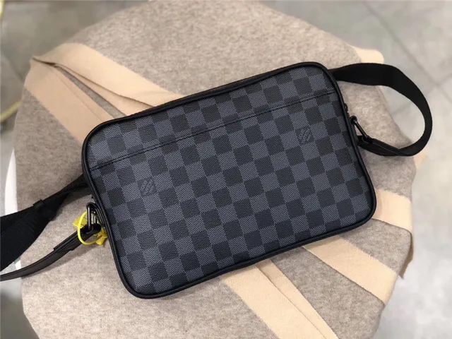 Louis Vuitton Black Gray Damier Graphite Monogram Canvas Rectangular Structured Silhouette Messenger Bag 13