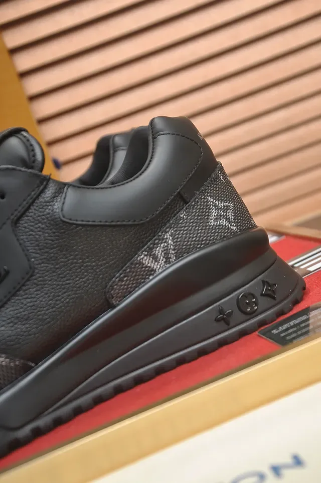 Louis Vuitton Black Gray Monogrammed Textile Smooth Leather Overlays Lifestyle Sneakers 2