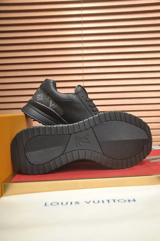 Louis Vuitton Black Gray Monogrammed Textile Smooth Leather Overlays Lifestyle Sneakers 3
