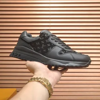 Louis Vuitton Black Monogrammed Upper Chunky Sculpted Sole Lifestyle Sneakers