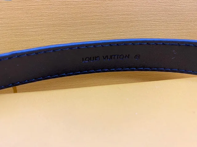 Louis Vuitton Black Multicolor Monogram-Coated Silver-Tone LV Buckle Leather Belt 2