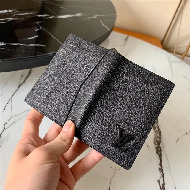 Louis Vuitton Black Pebbled Leather Embossed Monogram Card Holder 4