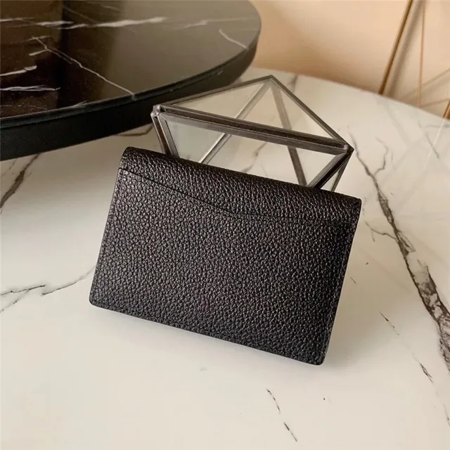 Louis Vuitton Black Pebbled Leather Embossed Monogram Card Holder 6