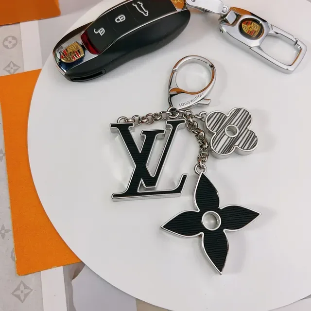 Louis Vuitton Black Silver Metal Chain Enamel Charms Bracelet 6