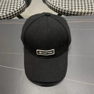 Louis Vuitton Black Structured Baseball Cap