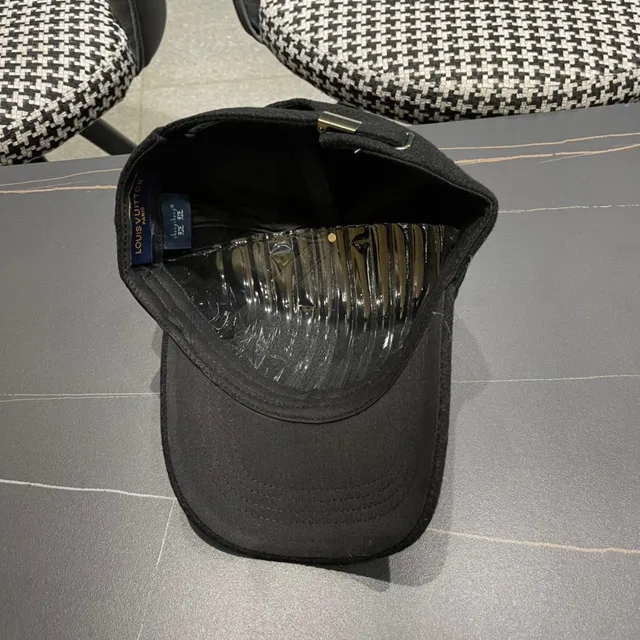 Louis Vuitton Black Structured Baseball Cap 2