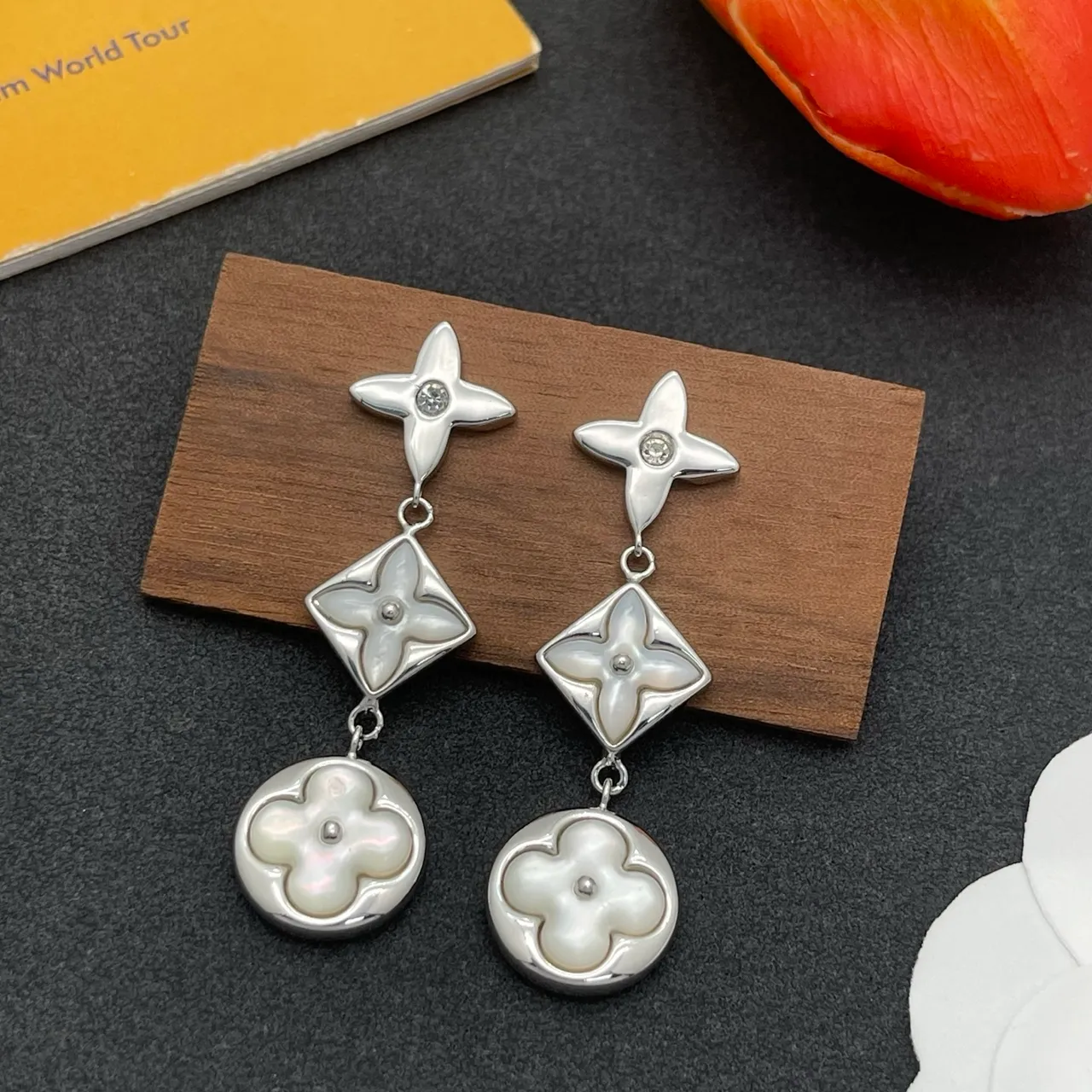 Louis Vuitton Blossom Floral Drop Earrings 7