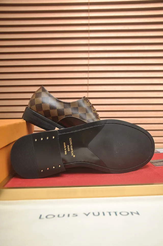 Louis Vuitton Marrón Beige Cap-Toe Dos Tonos Zapatos Oxford 2
