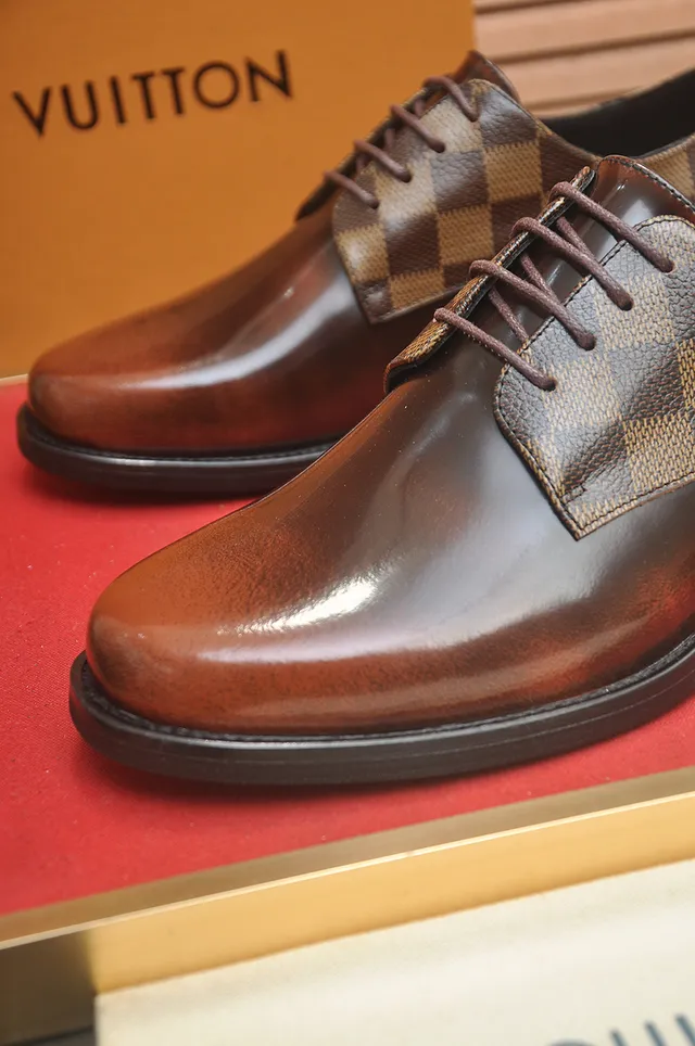 Louis Vuitton Marrón Beige Cap-Toe Dos Tonos Zapatos Oxford 3