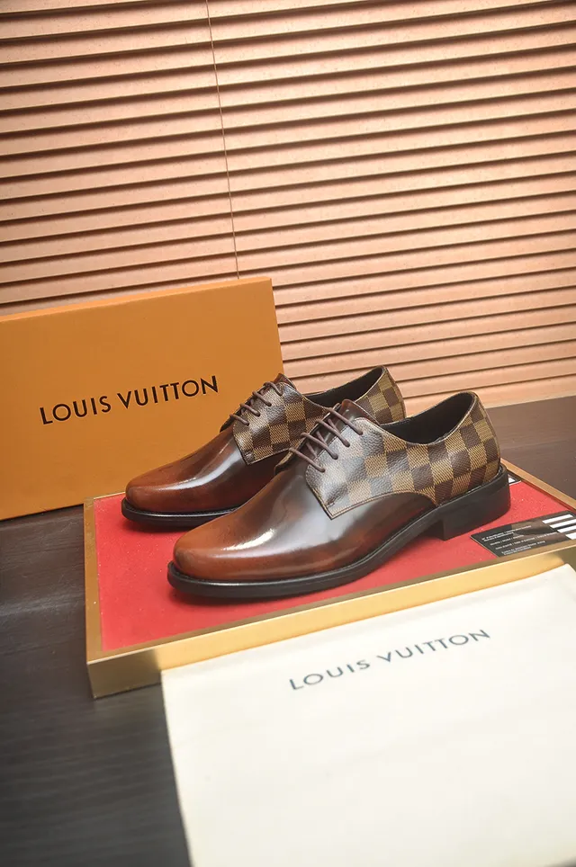 Louis Vuitton Marrón Beige Cap-Toe Dos Tonos Zapatos Oxford 4