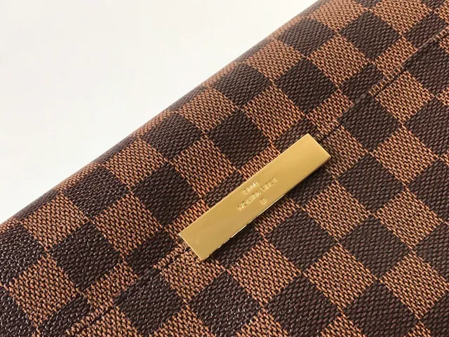Louis Vuitton Brown Gold Damier Ebène Checkered Canvas Strap Chain Bag 5