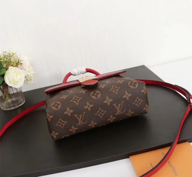 Louis Vuitton Brown Pink Structured Top-Handle Monogram Canvas Tote Bag 15