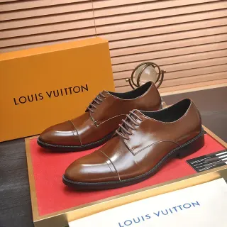 Louis Vuitton Cap-Toe Brown Leather Oxford Shoes