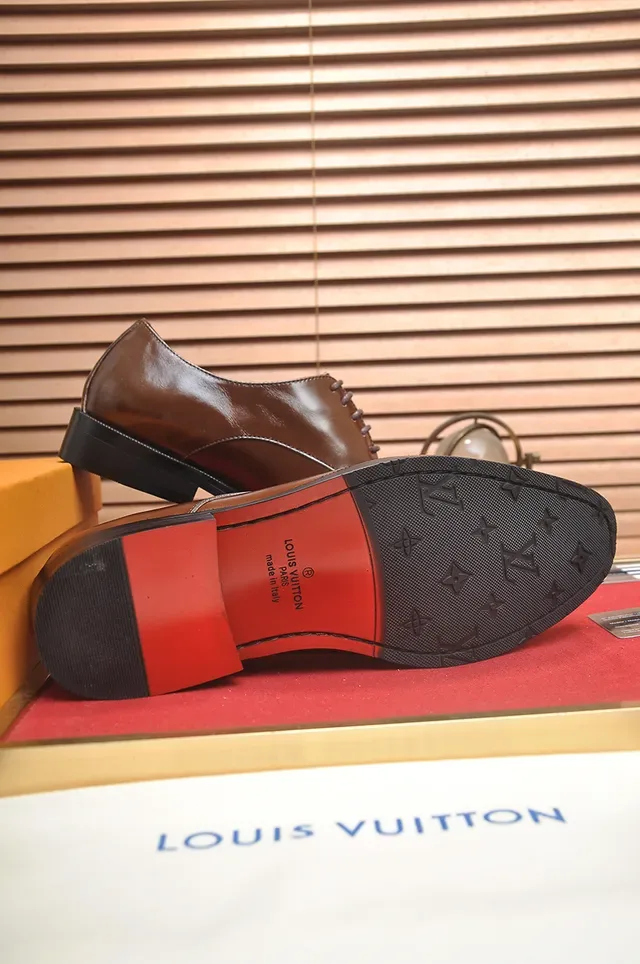 Louis Vuitton حذاء أكسفورد جلد بني كاب تو 3