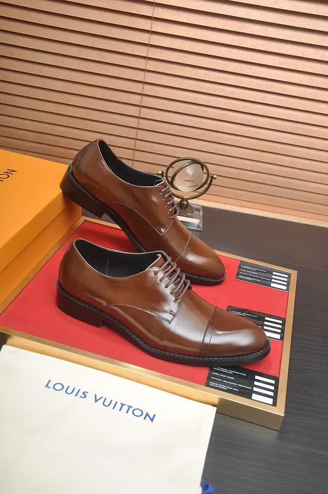 Louis Vuitton حذاء أكسفورد جلد بني كاب تو 4