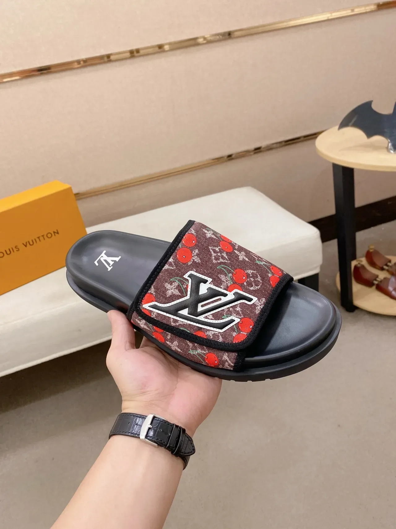 Louis Vuitton Cherry Monogram Slide Slippers 3