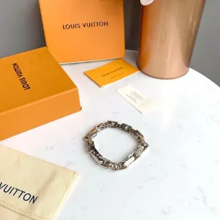 Louis Vuitton Pulsera Cadena Chunky Chain-Link Grabada con Monograma