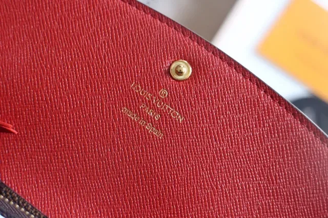 Louis Vuitton Damier Azur bege cinza xadrez tela rosa botão de pressão longo carteira 5