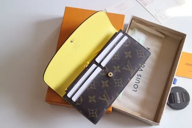 Louis Vuitton Damier Azur bege cinza xadrez tela rosa botão de pressão longo carteira 10
