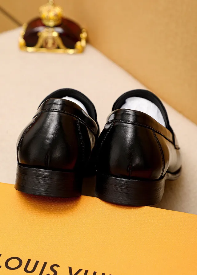 Louis Vuitton Damier Check Black Gray Patent Leather Checkered Panel Loafer 6