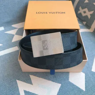 Louis Vuitton Damier Graphite Blue चामড়ার বেল্ট