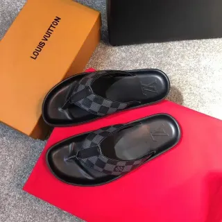 Louis Vuitton Damier Graphite zapatilla de dedo