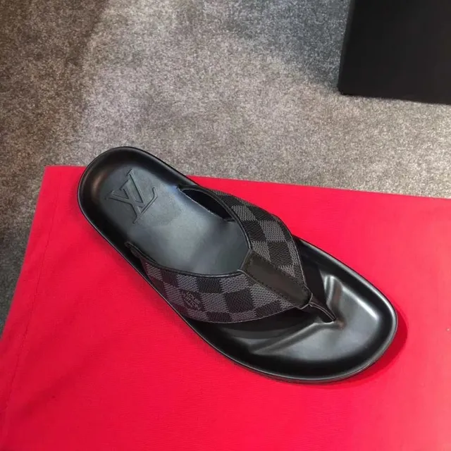 Louis Vuitton Damier Graphite Thong Slipper 5