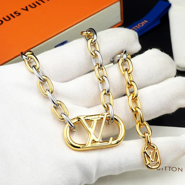 Collier à chaîne Louis Vuitton Dual-Tone LV Monogram 3
