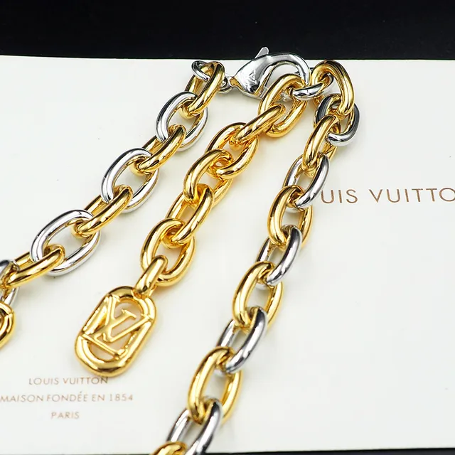 Collier à chaîne Louis Vuitton Dual-Tone LV Monogram 4