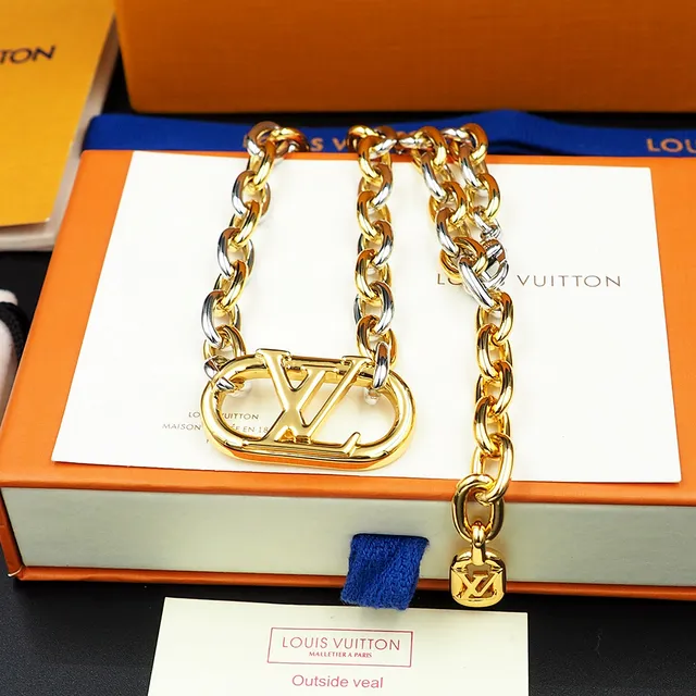 Collier à chaîne Louis Vuitton Dual-Tone LV Monogram 5