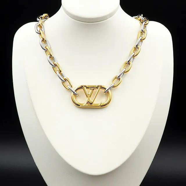 Collier à chaîne Louis Vuitton Dual-Tone LV Monogram 6