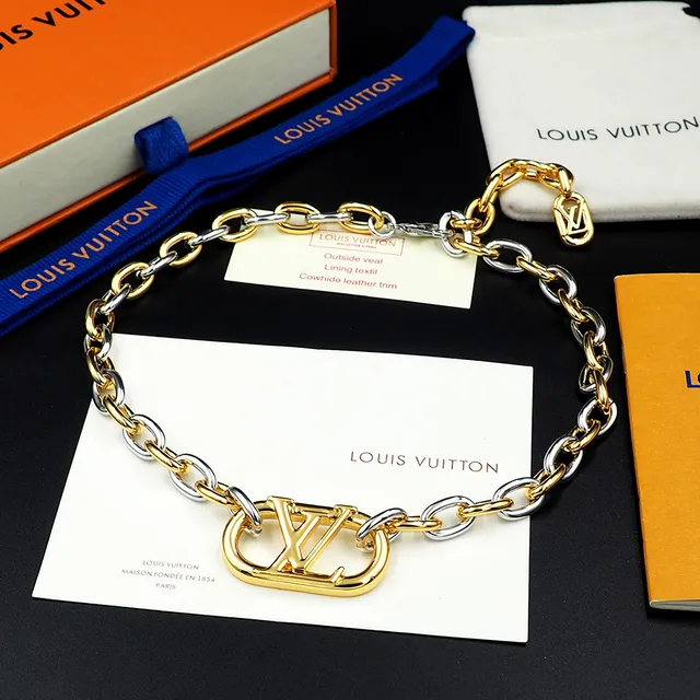 Collier à chaîne Louis Vuitton Dual-Tone LV Monogram 7