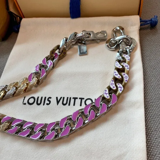 Louis Vuitton Enamel Curb-Link Multicolor Bracelet 4