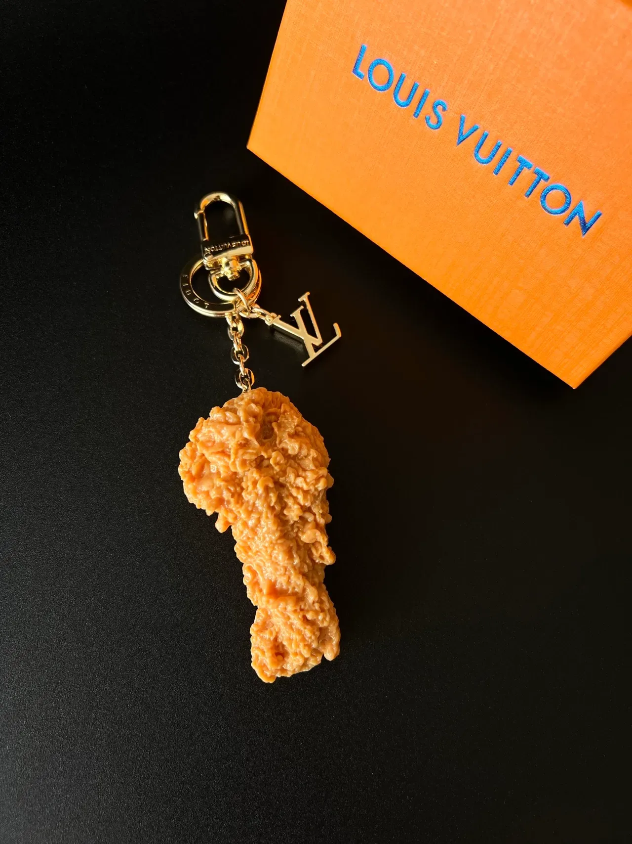 Louis Vuitton Gold Beige Hardware Fried-Chicken-Shaped Pendant Bracelet 2