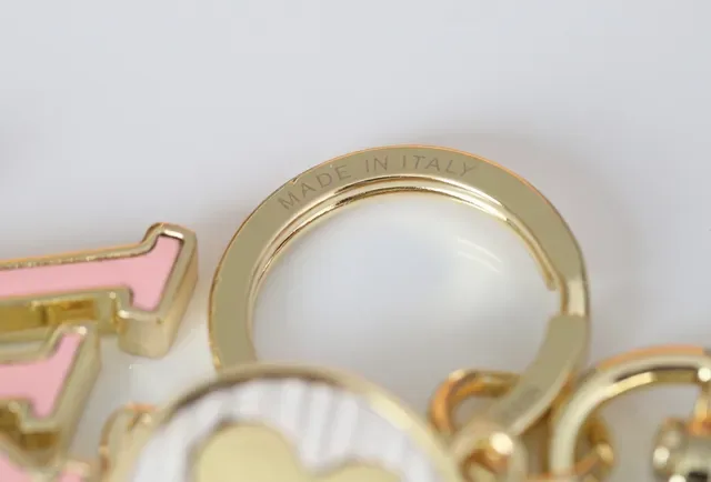 Louis Vuitton Gold Pink Hardware Enamel LV Logo Bracelet 4