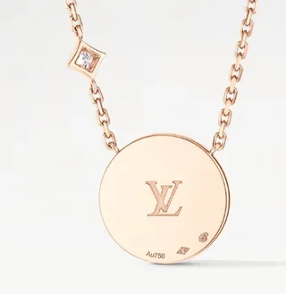 Louis Vuitton Gold White Chain Diamond-Encrusted Quatrefoil Necklace 4