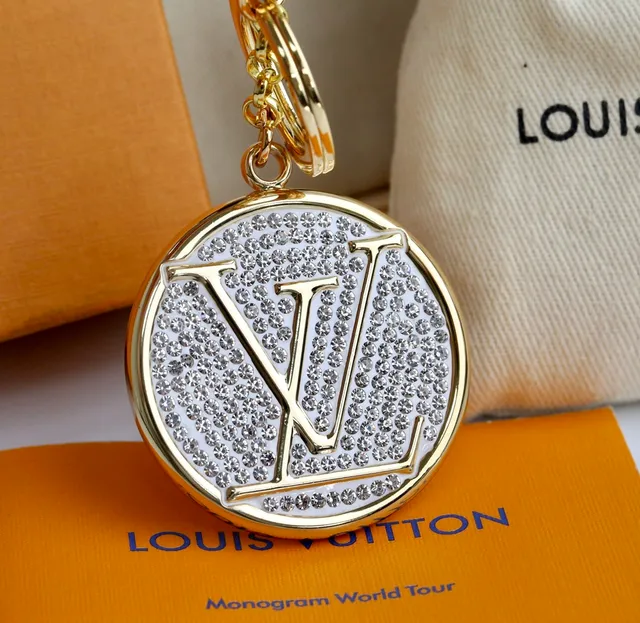 Louis Vuitton Gold White Metal Crystal-Embellished Monogram Bracelet 3