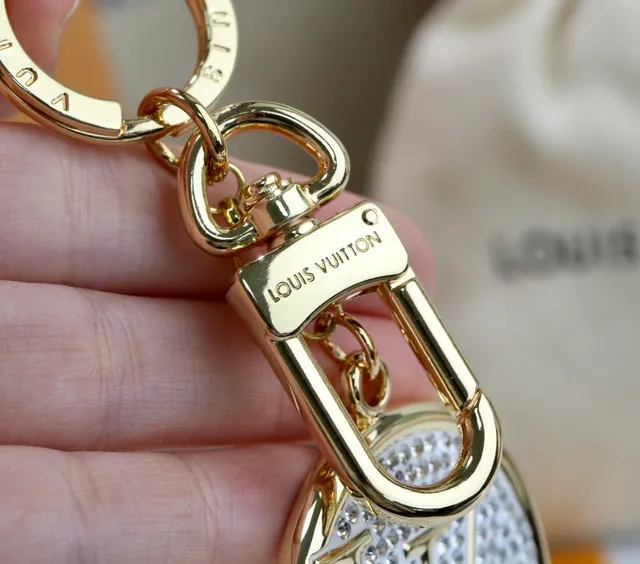 Louis Vuitton Gold White Metal Crystal-Embellished Monogram Bracelet 5