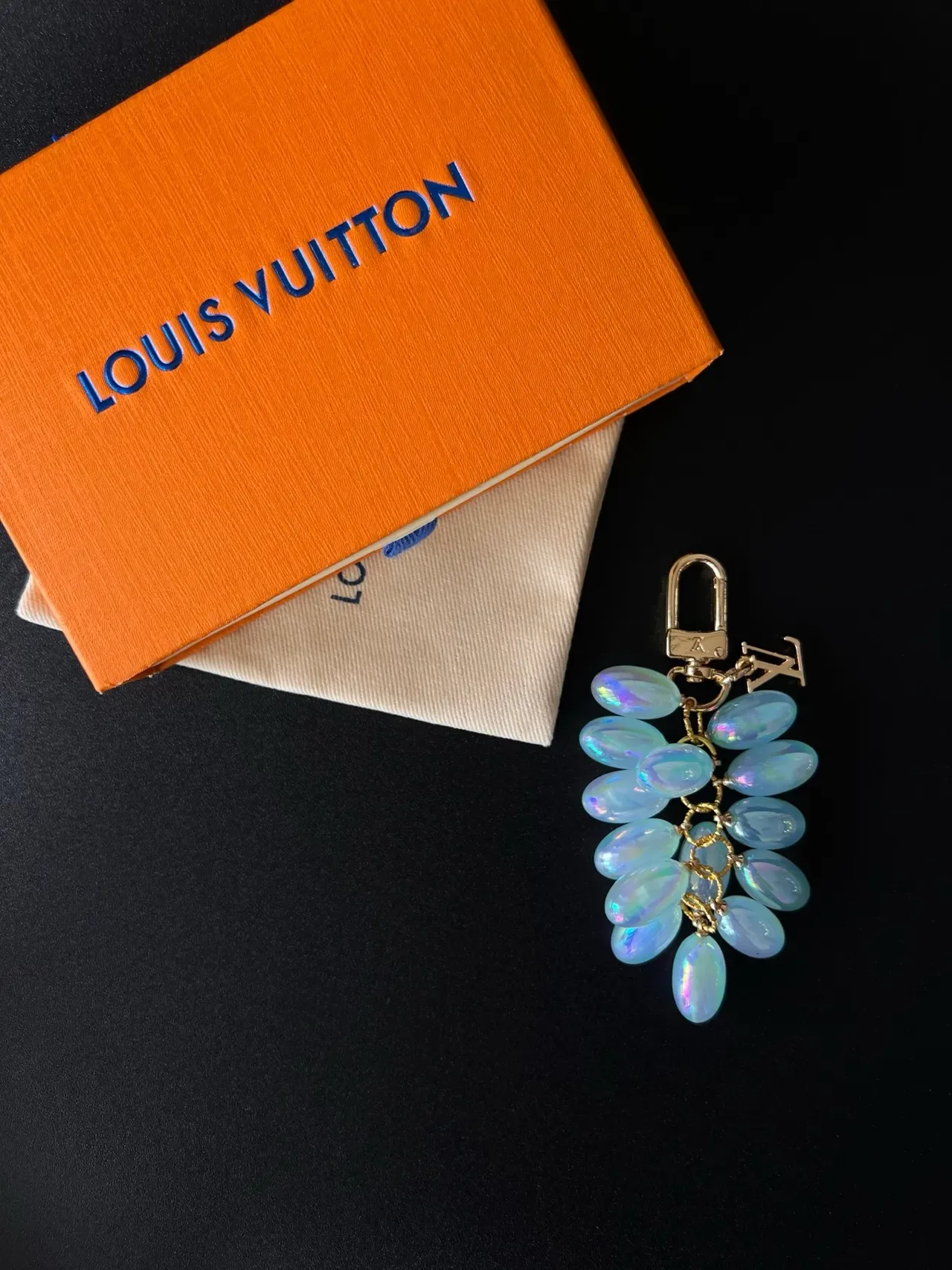 Louis Vuitton Grape Cluster Iridescent Bead Charm Bracelet 5