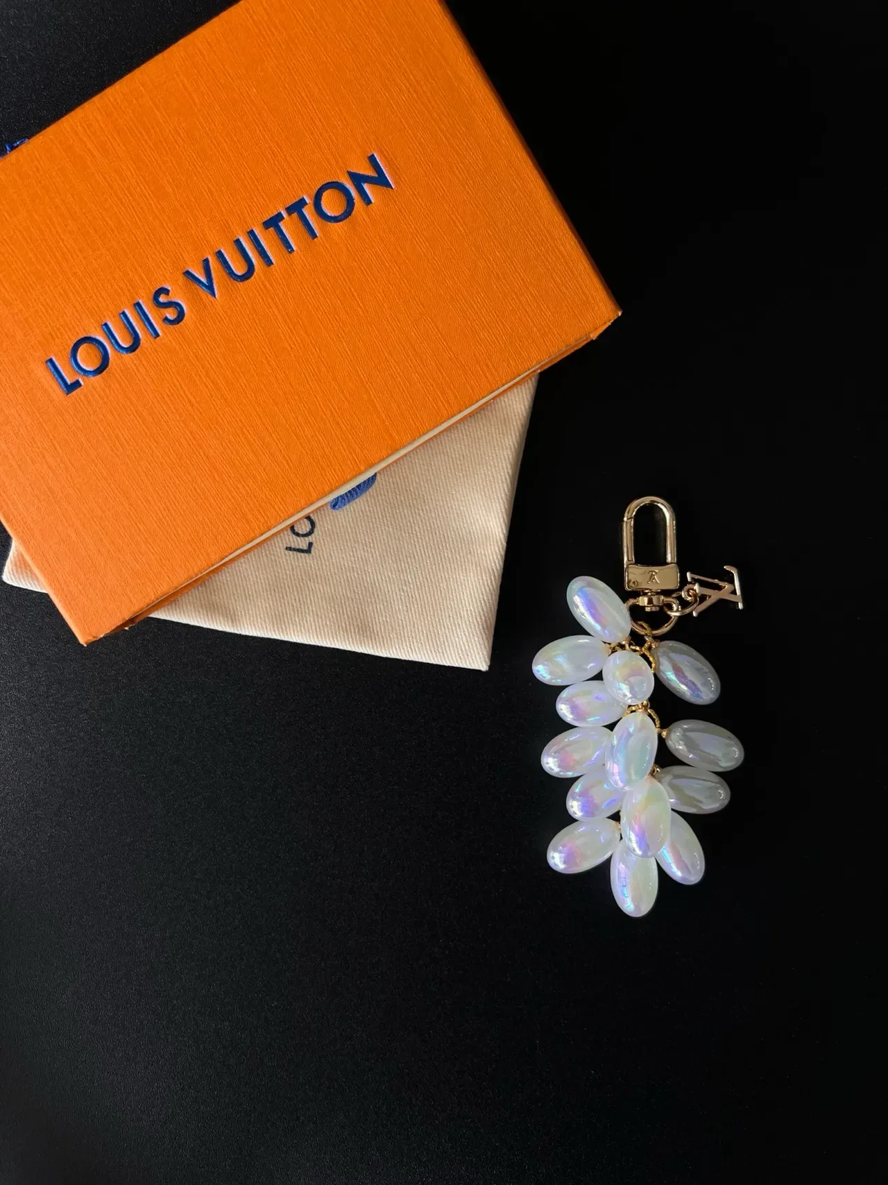 Louis Vuitton Grape Cluster Iridescent Bead Charm Bracelet 6