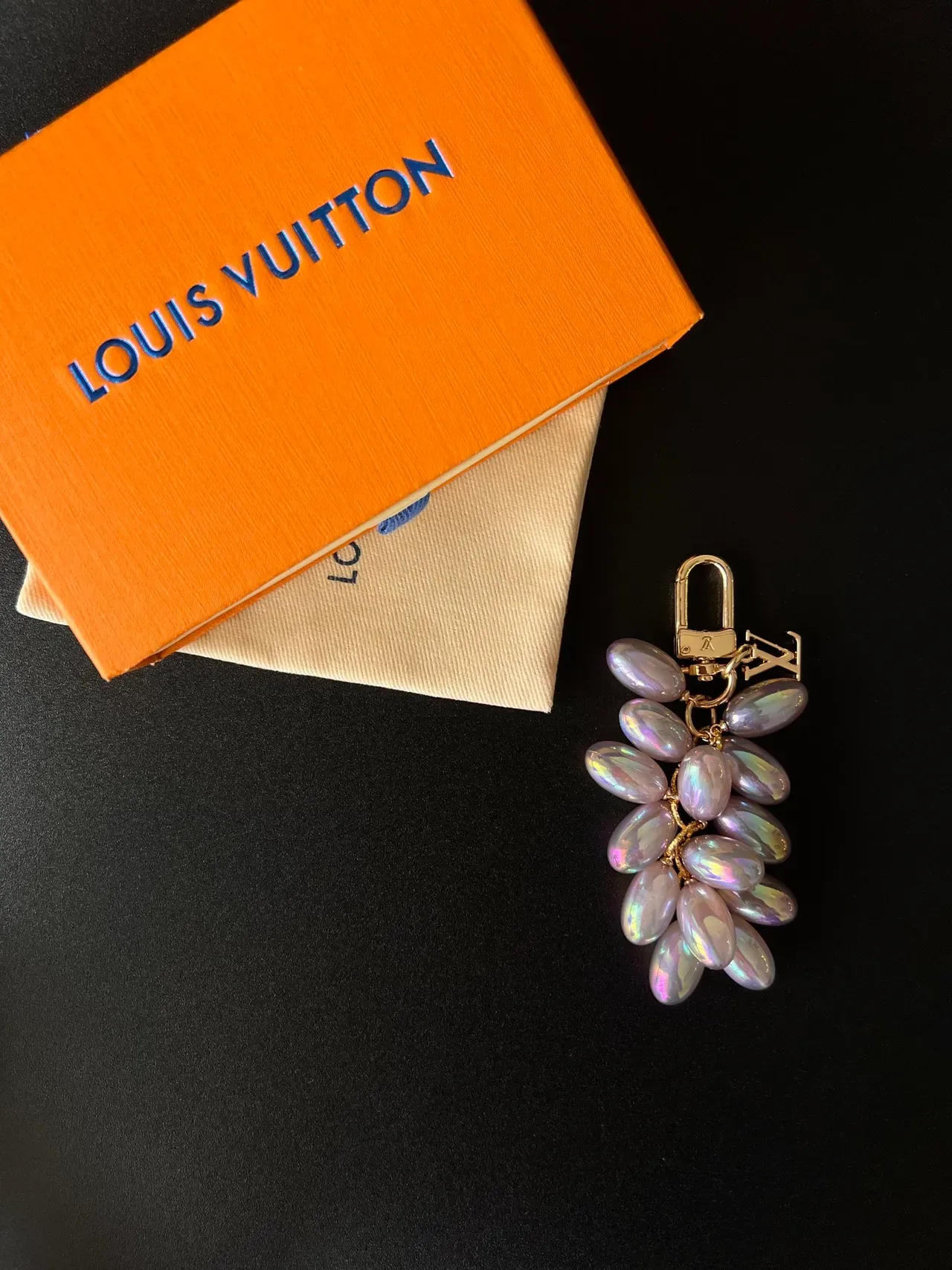 Louis Vuitton Grape Cluster Iridescent Bead Charm Bracelet 10