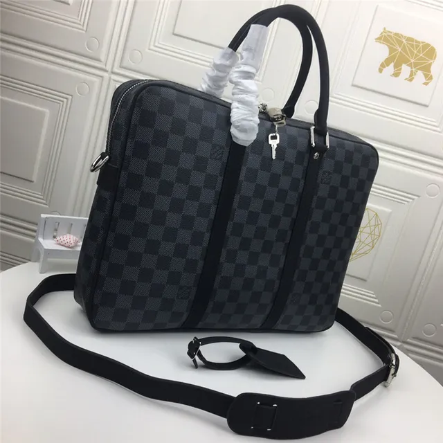 Louis Vuitton Gray Black Damier Graphite Canvas Structured Rectangular Silhouette Boston Bag 18