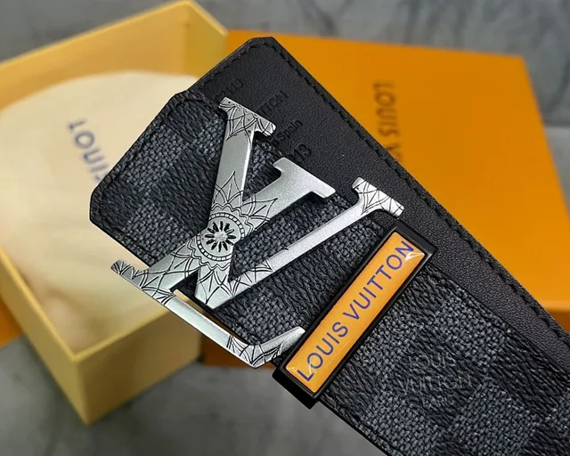 Louis Vuitton Initiales Damier Graphite Leather Belt 2