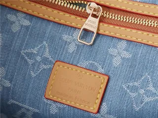 Louis Vuitton Keepall Bandoulière Light Blue Denim Monogram Duffle Bag 3