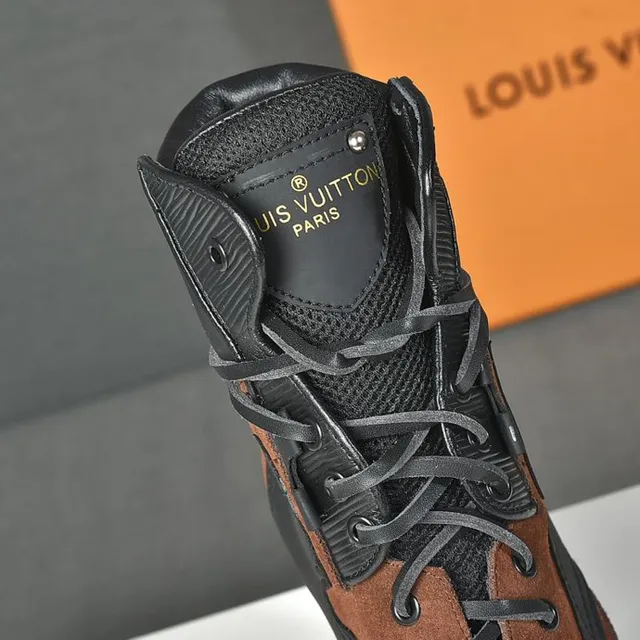 Louis Vuitton Le Cagole Brown and Black Monogram Ankle Boots 8