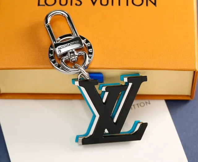 Louis Vuitton LV Iconic Charm Black Blue Layered Monogram 3D Sculpted Pendant Crossbody Bag 2