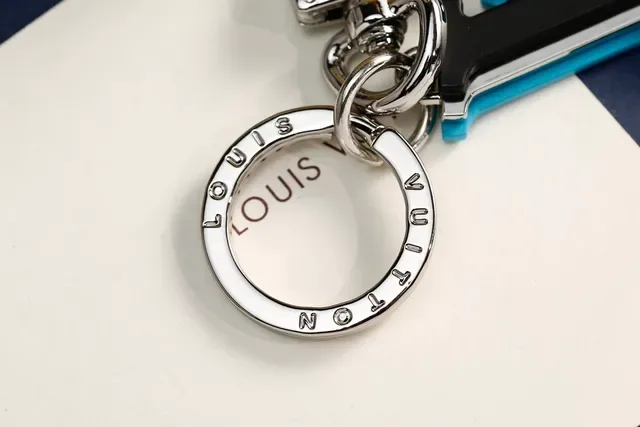 Louis Vuitton LV Iconic Charm Black Blue Layered Monogram 3D Sculpted Pendant Crossbody Bag 3