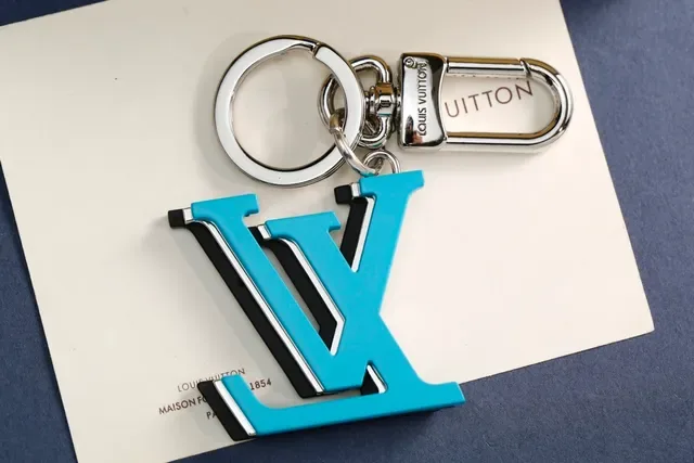 Louis Vuitton LV Iconic Charm Black Blue Layered Monogram 3D Sculpted Pendant Crossbody Bag 5